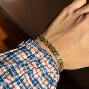 Gold Tennis Bracelet with Diamonds